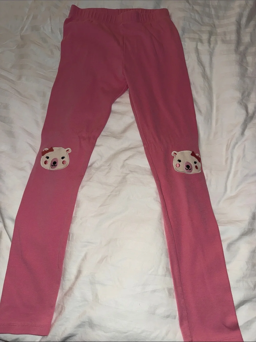 Gymboree Pink Girls' Leggings with Bear Knee Patches